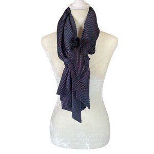 Women's blue with red polka dots square scarf wrap shawl 39"